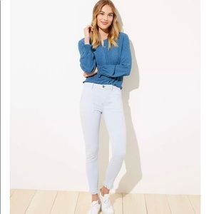 LOFT Utility Pocket Skinny Crop Jeans In Heavenly Blue